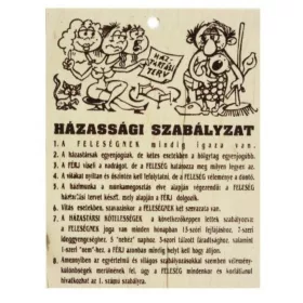 Házassági szabályzat tábla