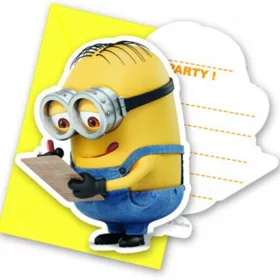 Minion szülinapi meghívó boritékkal 6 db