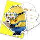 Minion szülinapi meghívó boritékkal 6 db