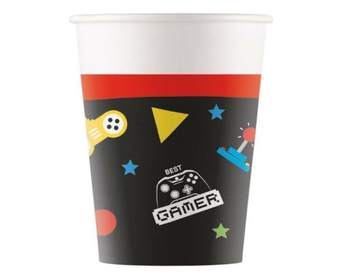 Gamer papír pohár 8 db