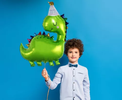 Party csákós cuki dino fólia lufi