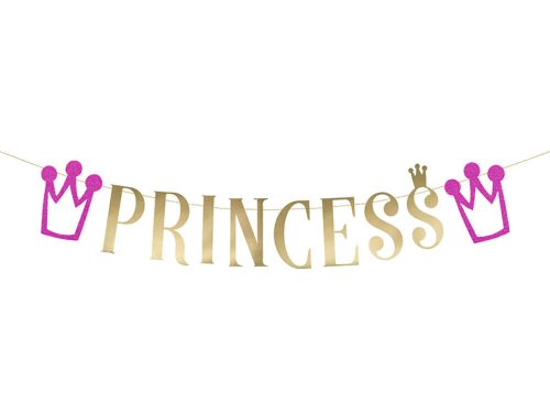 Pink-arany princess felirat