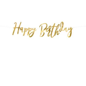 Arany happy birthday felirat