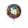 Színes számos 18 szülinapi fólia lufi