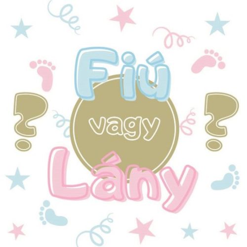 Csillagos lábacskás fiú vagy lány szalvéta 20 db