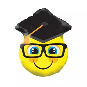 Ballagási szemüveges smile fólia lufi