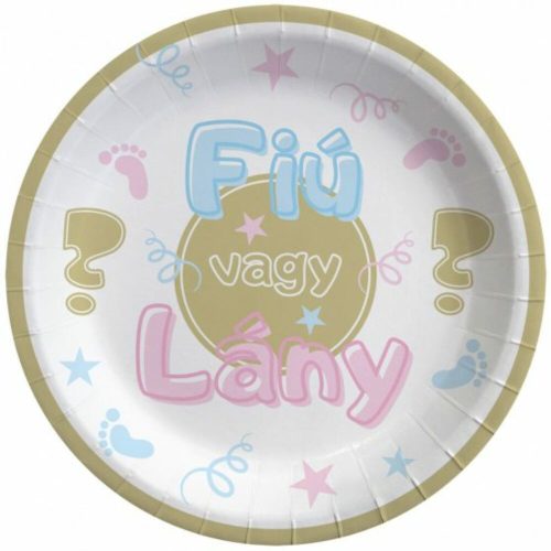 Csillagos lábacskás fiú vagy lány tányér 8 db
