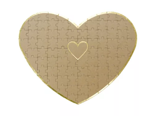 Szív puzzle esküvői vendégkönyv