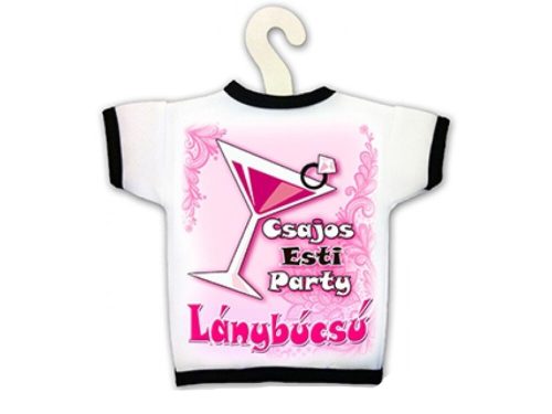 Koktél poharas lánybúcsú üvegpóló
