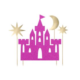 Princess kastély sziluett tortadísz