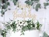 Happy birthday fa sziluett tortadísz
