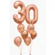 Rose gold 30 szülinapi dupla luficsokor