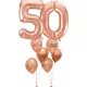 Rose gold 50 szülinapi dupla luficsokor