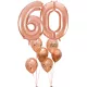 Rose gold 60 szülinapi dupla luficsokor