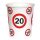 20. szülinapi sebességkorlátozó papír pohár 6 db