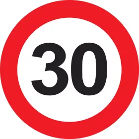 30 szülinapra sebességkorlátozó tábla 40 cm