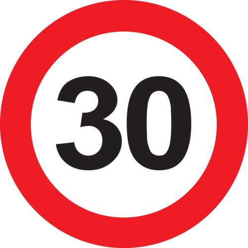 30 szülinapra sebességkorlátozó tábla 40 cm