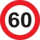 60 szülinapra sebességkorlátozó tábla 40 cm