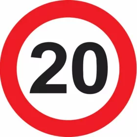 20 szülinapra sebességkorlátozó tábla 40 cm