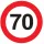 70 szülinapra sebességkorlátozó tábla 40 cm