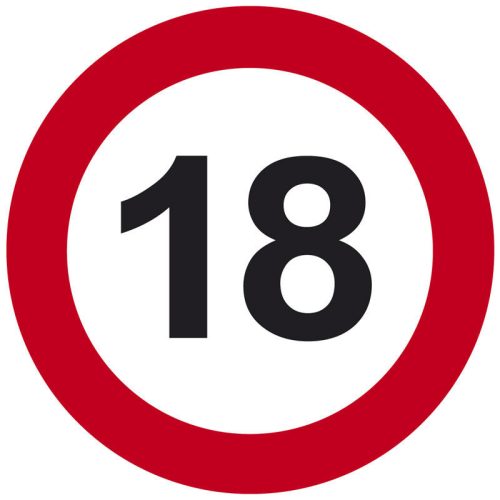 18 szülinapra sebességkorlátozó tábla 40 cm