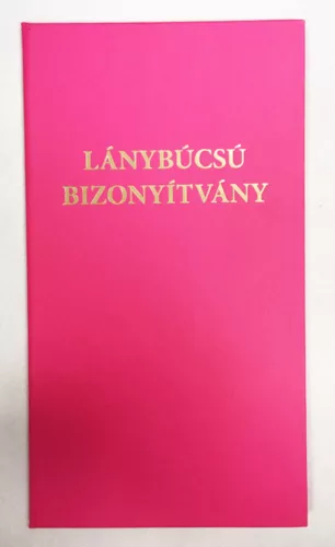 Lánybúcsú bizonyítvány