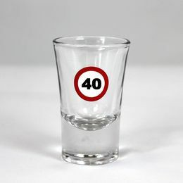 Sebességkorlátozó feles pohár 40 szülinapra