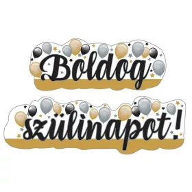Arany-fekete boldog szülinapot felirat