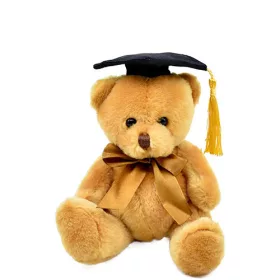 Barna masnis ballagási plüss maci 14 cm