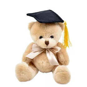 Krém masnis ballagási plüss maci 14 cm