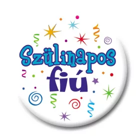 Csillagos szülinapos fiú kitűző