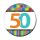 50. szülinapi színes kitüző