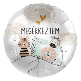 Állatos megérkeztem babaváró fólia lufi