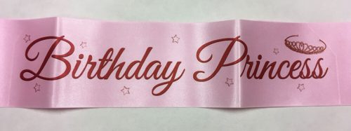 Koronás Birthday Princess szülinapi szalag