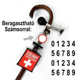  Vicces számozható szülinapi dudás sétabot elsősegélydobozzal