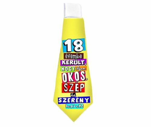 Színes szöveges 18 szülinapi nyakkendő