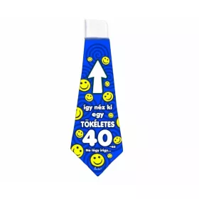 40 szülinapi kék smile nyakkendő