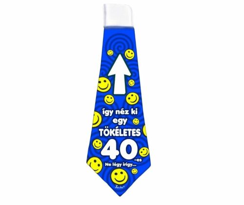 40 szülinapi kék smile nyakkendő
