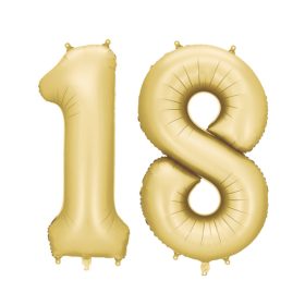 Pezsgő arany 18 szám fólia lufi