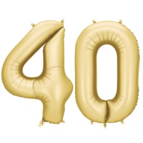 Pezsgő arany 40 szám fólia lufi