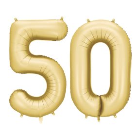 Pezsgő arany 50 szám fólia lufi