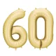 Pezsgő arany 60 szám fólia lufi