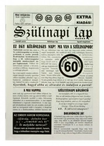 Vicces újság 60 szülinapra