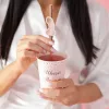 Egyszínű rose gold fütyis szívószál 8 db