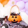 Halloween tökös édesség gyűjtő táska