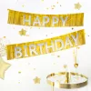 Rojtos arany-ezust happy birthday felirat