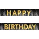 Rojtos fekete-arany happy birthday felirat