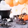 Fekete halloween mintás tányér 6 db