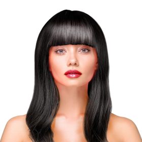 Fekete egyenes hosszú haj paróka