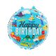 Járműves szülinapi fólia lufi